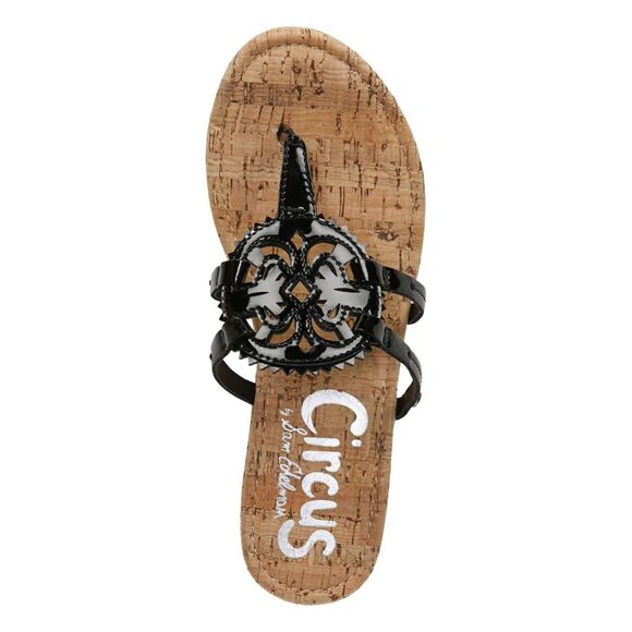 CIRCUS BY SAM EDELMAN Womens Black Sunburst 1 Platform Rocky Sandals 6.5 M - Picture 3 of 5